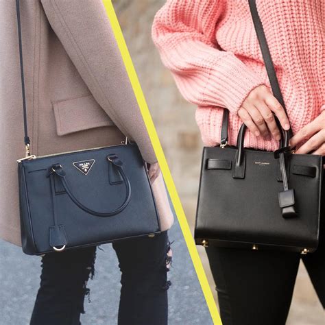 prada handbag vs ysl handbag|Prada leather handbags.